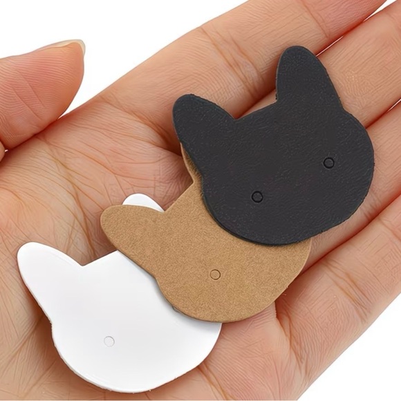 100ct. Cat Shaped Earring Display Holders - Picture 2 of 8